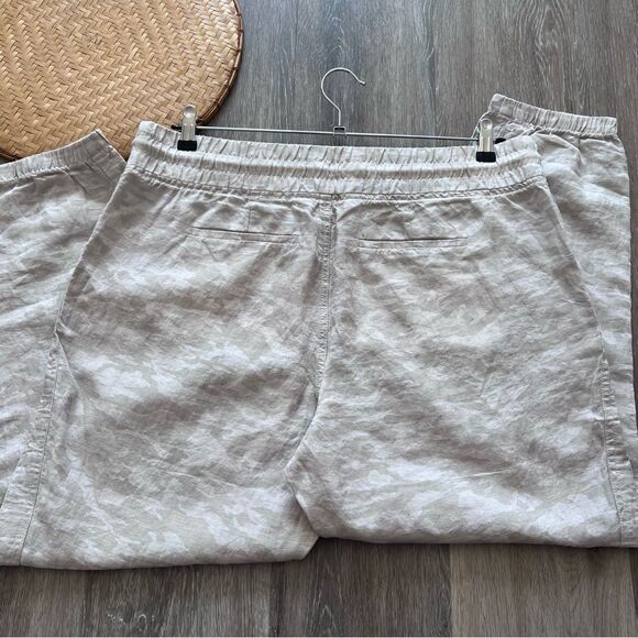 Athleta‎ Cabo tide linen joggers camo women’s size 16 - Picture 8 of 10